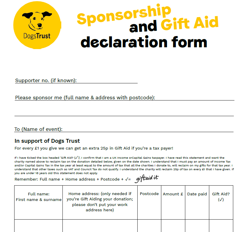 Sponsor Form